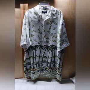 Koman Sport Mens Hawaiian Button Up Shirt Sz XL